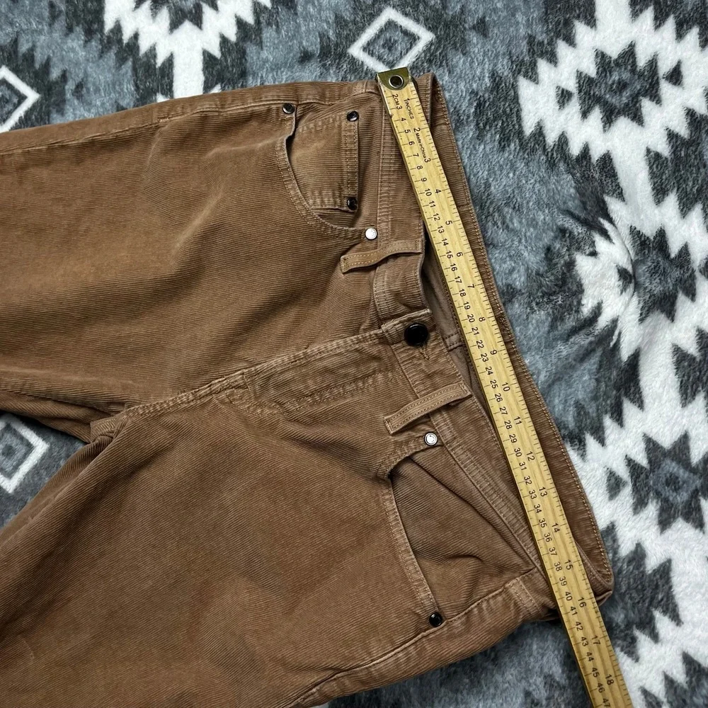 Murano Alex Fit Brown Corduroy Pants 32x32 Mens Slim Straight Stretch Trousers